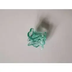 Hårklemme med glimmer, grøn transparent 1,5 cm - Hårpynt